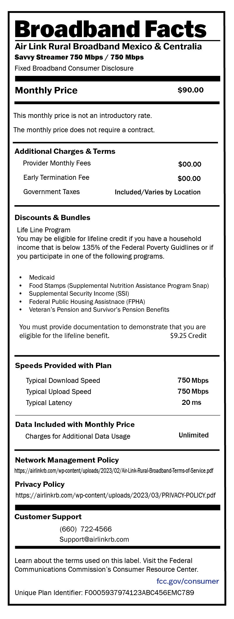 BB Label Savvy Streamer 750 Mbps Mexico-Centralia